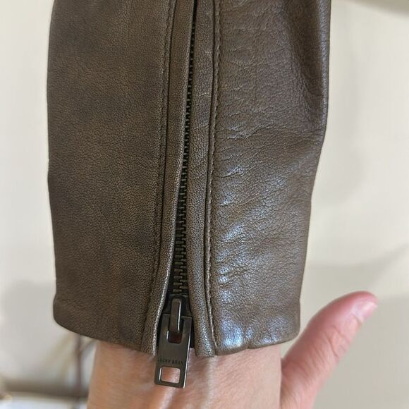 NWT Lucky Brand Genuine Leather Moto Style Jacket - Picture 6 of 9